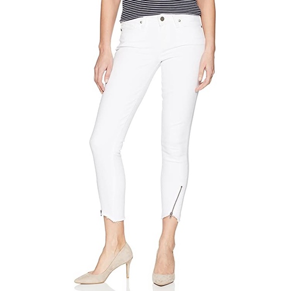 PAIGE Denim - PAIGE verdugo crop w/ angled zips at ankle raw hem